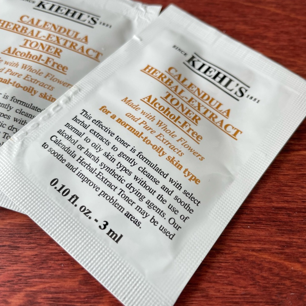 SET OF 4 Kiehl's Calendula Herbal Extract Toner Samples - Picture 2 of 3